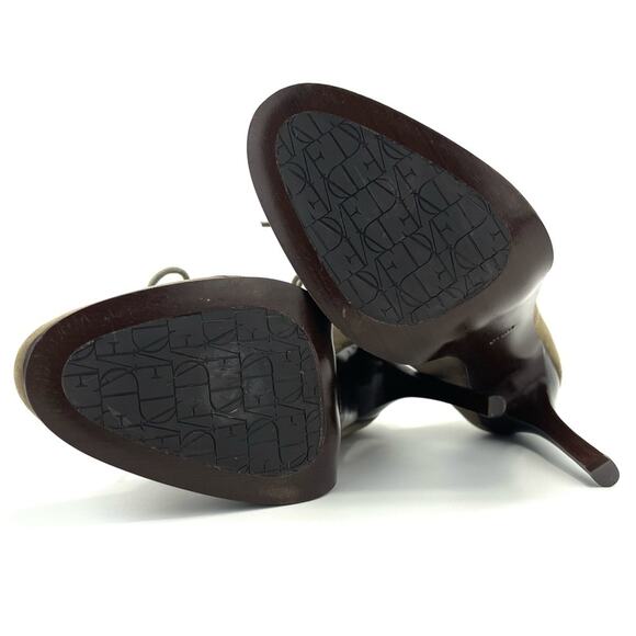 DVF Diane Von Furstenberg Guardian Stiletto Platform Bootie Sz 6.5 Tan Kid Suede - Picture 8 of 15